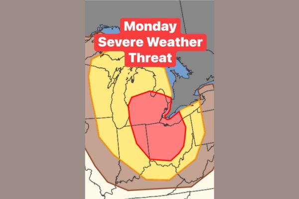 Explosive Monday Thunderstorms Bring Damaging Wind Threat to Wisconsin, Illinois, Michigan, Indiana, and Ohio as Heat and Jet Stream Realign