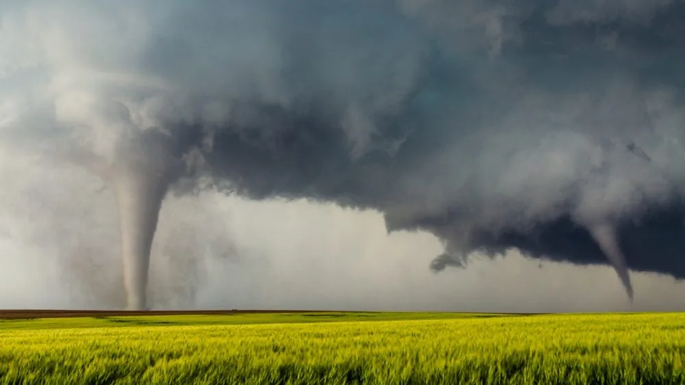 Storm clouds over South Dakota during severe weather
